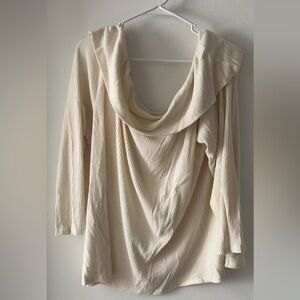 Maurices Cream Cowl Neck Sweater
